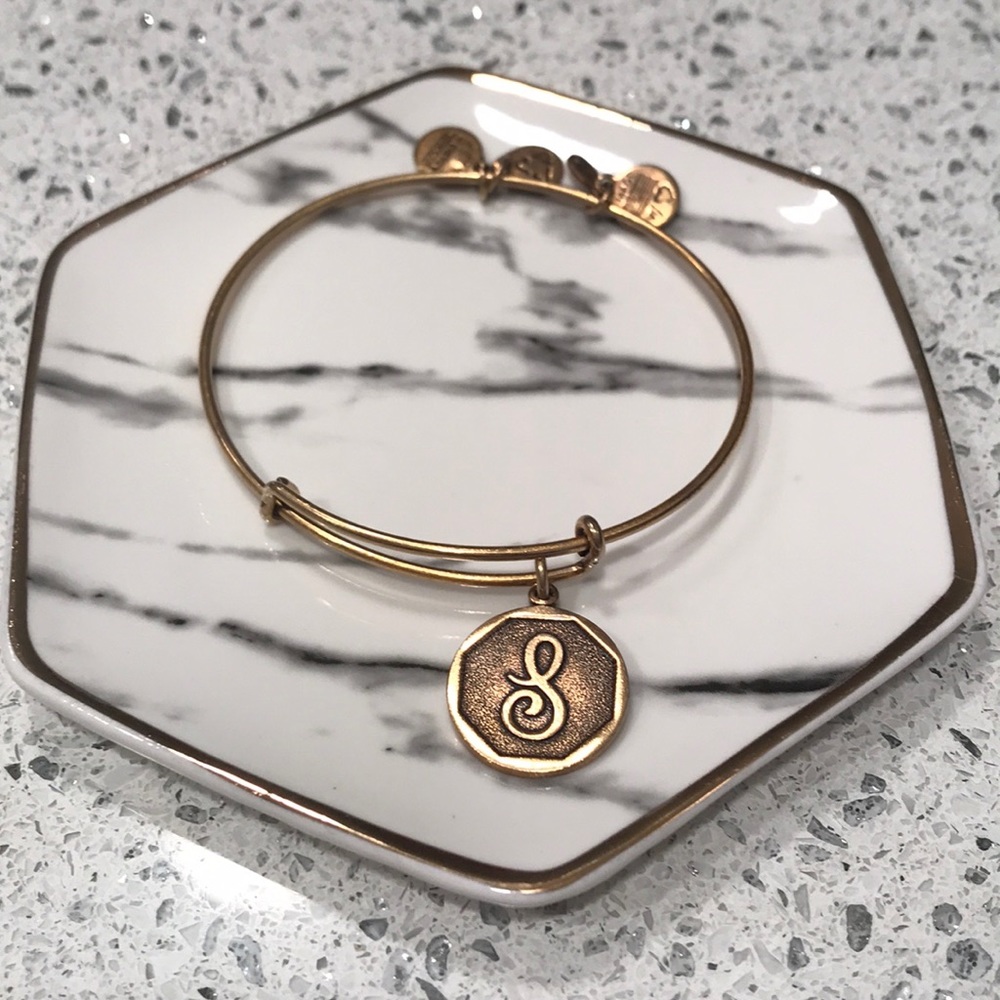 Alex and Ani “S” Initial Bangle